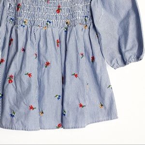 Grand & Greene Smocked Off-Shoulder Peasant Blouse